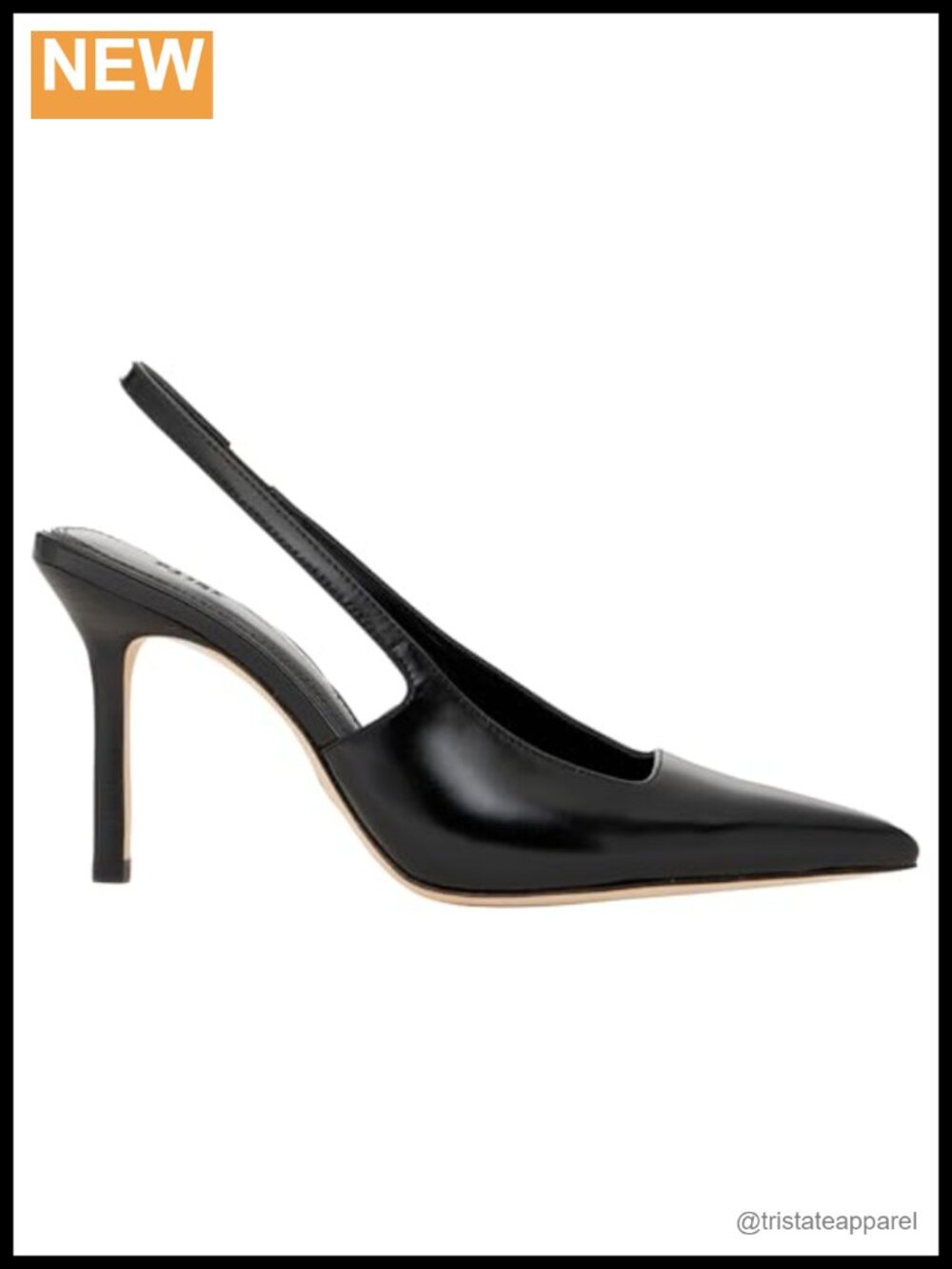 Slingback High Heel Pump Soft Leather Stiletto Pointed Toe